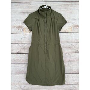 prAna Shadyn Snap Down Shirt‎ Dress Women's Size Small Green